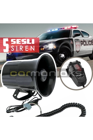 Her Araçla Uyumlu Megafonlu 5 Sesli Polis Sireni C9