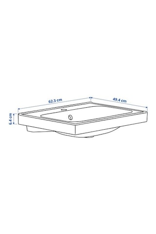 Ikea Orrsjön Lavabo, Beyaz, 62x49 Cm
