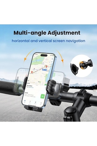 Ebitda Bisiklet Motosiklet Şok Emici Cep Telefonu Tutucu Yerçekimi Montajı Mavi 14-45mm Gidon Uyumlu Hızlı Montaj Mavi Mavi