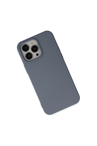 Newface - 112 - Apple iPhone Uyumlu 14 Pro Kılıf Nano İçi Kadife Silikon - Csmo-tex - - Gri