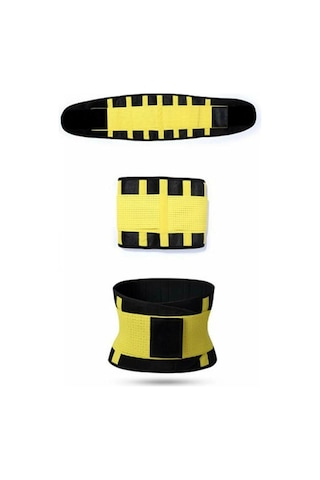 Zenvia Hot Belt Termal Sauna Kemer Unisex Terletme Korsesi Sarı-siyah Znv2026