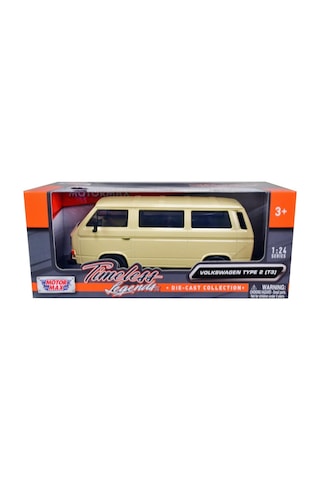 Motormax Volkswagen Type 2 T3 Van Beige "timeless Legends" Series 1/24 Model Araç