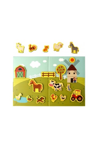 Rossie Ahşap Mıknatıslı Çiftlik Oyun Seti