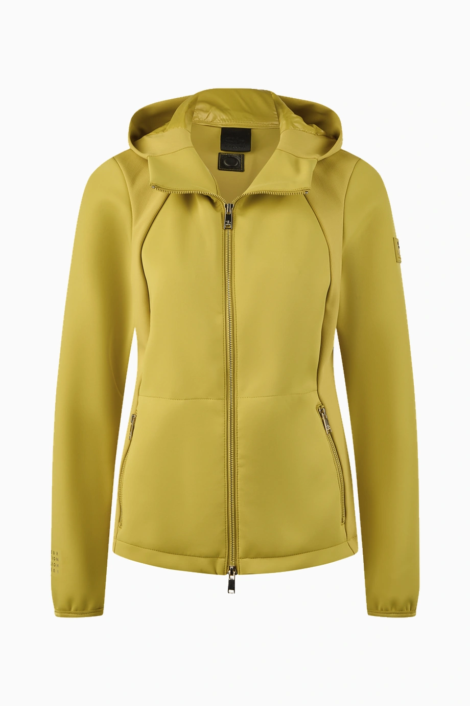 Pikeur Techjersey Jacket 7045 Kapüşonlu Fonksiyonel Spor Kadın Ceket Altın Zeytin