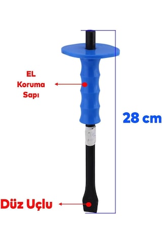 Düz Uç Korumalı Beton Murç Düz Keski Kırıcı -28cm