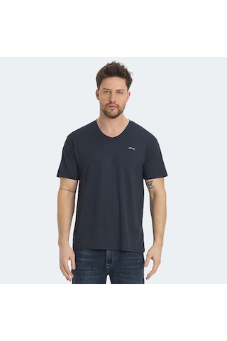 Slazenger KRAKKER Erkek V Yaka Koyu Gri Tişört