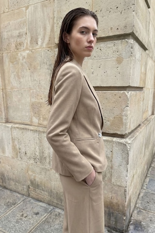Hiccup My Fashıon Şal Yakalı Düğmeli Blazer Ceket Deve Kahvesi