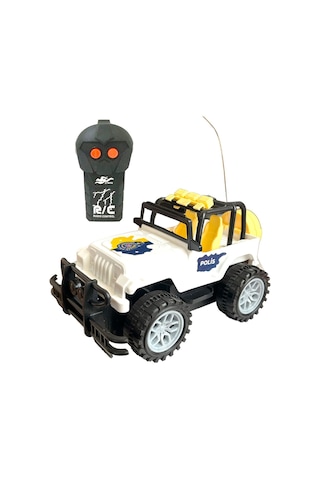 Çocuk Safari Arazi Aracı Uzaktan Kumandalı Yarım Fonksiyon Ileri Geri Oyuncak Jeep Jip Araba - Beyaz