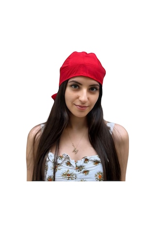 Formteks Aşçı Arka Kısım Bağlamalı Bandana Kırmızı