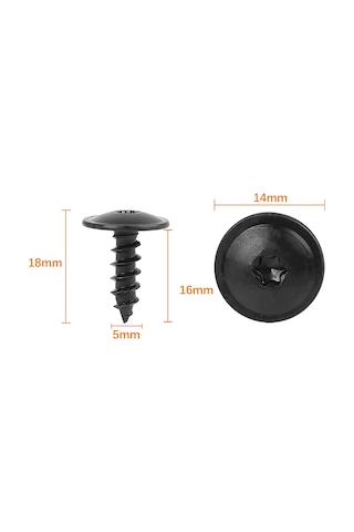 Lasonstiges 10 Adet Çamurluk Lineer Sıçrama Klipleri Torx Kafes Kafa Vw N90974701 Için Kendinden Kılavuzlu Vidalar