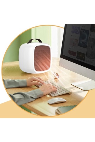 Dm Mini Masaüstü Isıtıcı 2 Dişli Ayarlanabilir 500w Taşınabilir Elektrikli Uzay Isıtıcı Ev Ofis Ab Tak