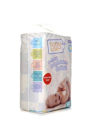 Baby Me Ekonomik Paket Pofuduk Bebek Bakım Örtüsü 60 x 60 CM 40 Adet