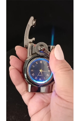 Klasik Şık Saatli Çakmak Çok Renkli