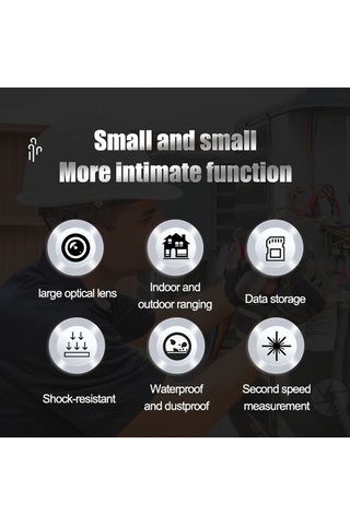 Tongxida 60m İrade Lazer Ölçer, 3mm Hassasiyet, Ip54 Su Toz Dayanıklı