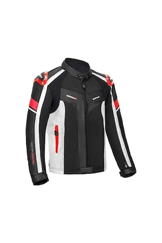 Scoyco Jk152 Motosiklet Montu 4 Mevsim Pu Dayanıklı Kumaş Deri Motorcu Mont Red