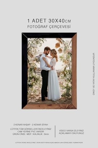 Yhfoto 1 Adet 30x40 Mdf A3 Ahşap-siyah 2 Renk Karışık