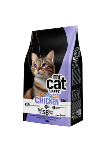 Mr. Cat Happy Tavuklu Yetişkin Kedi Maması 15 KG Mr. Cat Happy Tavuklu Yetişkin Kedi Maması 15 KG