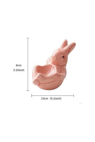 Pembe Seramik Yumurta Bardağı Paskalya Tavşanı Standı Yumuşak Haşlanmış İçin Modern Mutfak Gadget Porselen A Pembe