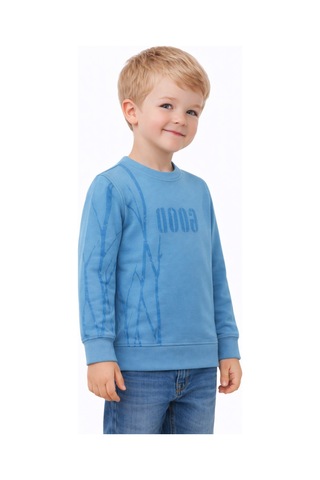 Baglan Erkek Çocuk Önü Arkası Baskılı Sweatshirt Bgl-st05240 Yeşil