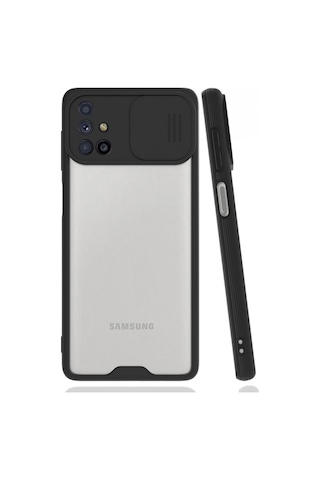 Nettech Samsung Galaxy M31s Uyumlu Platin Kamera Kızaklı Arka