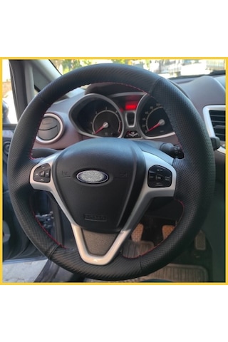 Ford Fiesta 2009-2015 Araca Özel Direksiyon Kılıfı Karbon Noktal