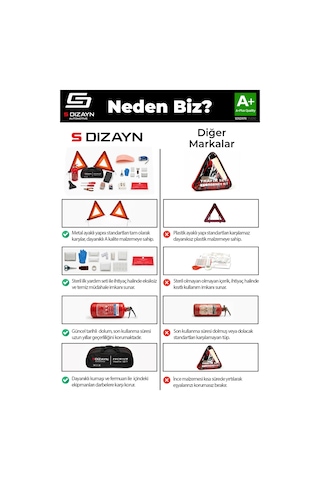 S-dizayn Premium Araç Trafik Seti Full Paket 12 Parça A+ Kalite