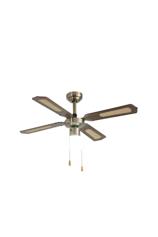 Dlc Poyraz Bakır Motor Lambalı 4 Kanatlı 107cm Tavan Vantilatörü