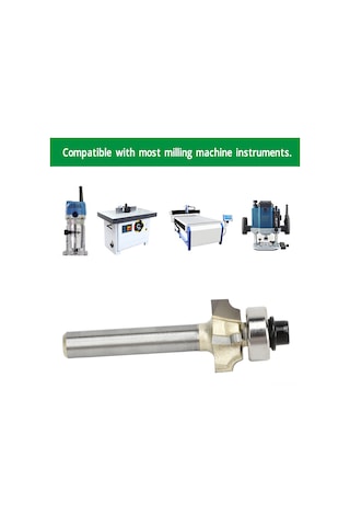 Vkemall Cemented Carbide Ova Kesici Ucu 1/4xr2 - 4 Telli, 1/4 İnç Saplı, Ahşap Kesim Ve Yumuşak Köşe İşleme Aracı