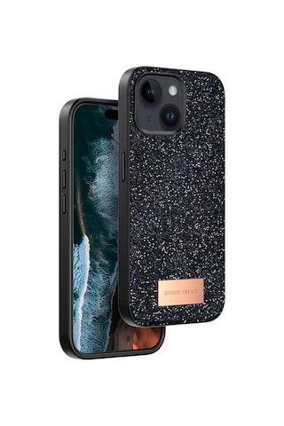 Onegif - 913 - Apple Uyumlu iPhone 14 Bright Simli Kapak - Csmo-tex - - Siyah
