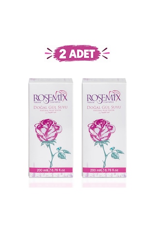 Rosemix - 243 - - Doğal Gülsuyu 200 Ml Cam Şişe - 2 Adetlik - Shopgpt - Set Ürün