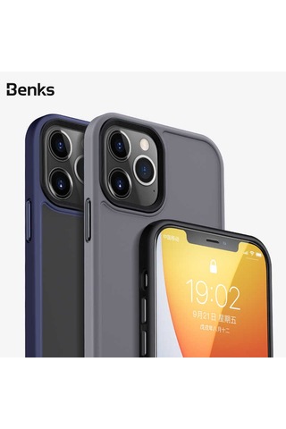 Benks Apple Uyumlu iPhone 12 Pro Max Kılıf Arkası Mat Buzlu Benks Hybrid Kapak ZORE-218642
