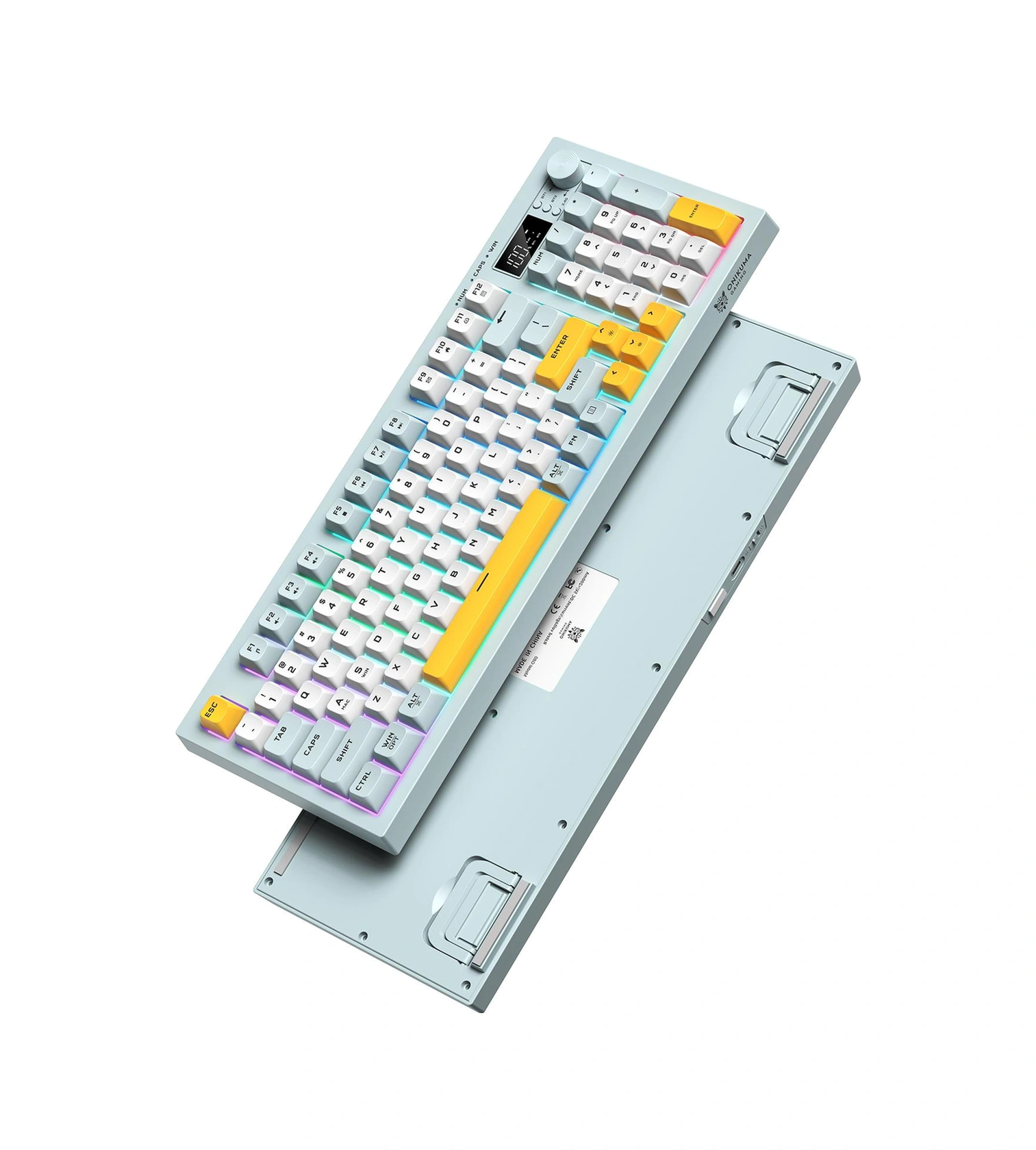 Sones Onıkuma G80 Bluetooth 2.4g Kablolu Sessiz Gümüş Membran Klavye