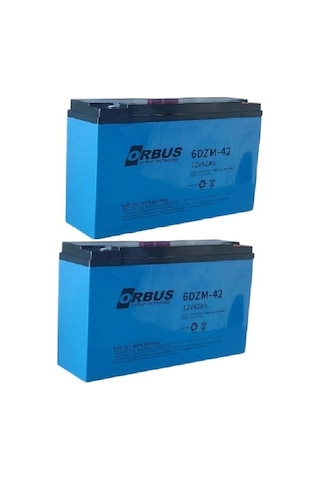Orbus 12v-42ah 40ah Amper Dar 2'li Paket E-bıke Akü-2025 Üretim Ebatlar: 267x78x170mm Elektrikli Bisiklet Akü E-bike Akü