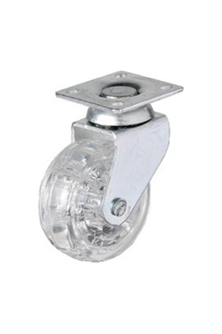 4 Adet Hts Şeffaf Makaralı Döner Tablalı Mobilya Tekeri Kod : 325