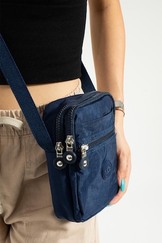 Baginn Mini Postacı Çanta Telefon Çantası 22 12 Cm Çapraz Askılı Omuz Çantası Günlük Hafif Çanta Lacivert