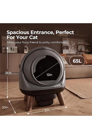 Els Pet Otomatik Koku Kontrollü Akıllı Kedi Tuvaleti 10 Kg Kedilere Kadar Uygundur