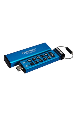 Kingston Ironkey 256 GB Keypad 200 Fıps 140-3 Taşınabilir Type-c Flash Bellek