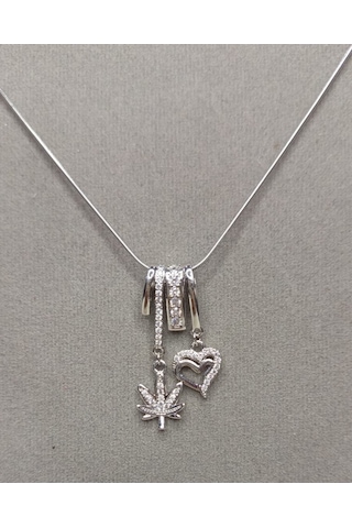 Beren Aksesuar Stainless Steel Çelik Kolye Gümüş