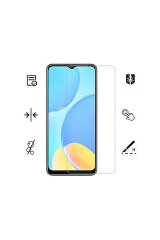 Ekılıf - Tecno Spark 10c Uyumlu - Ekran Koruyucu Maxi Glass Temperli Cam - Şeffaf - T29783