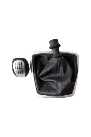 Laguna Mk3 2007-2015 İçin Araba Vites Topuzu Kılıfı Suni Deri Siyah