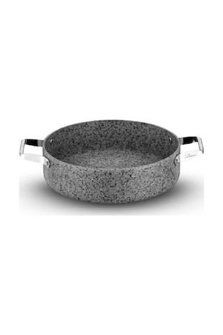 Brioni Stone-h 30 Cm Çizilmez Yanmaz Yapışmaz Basık Tencere Sh-126 Gri