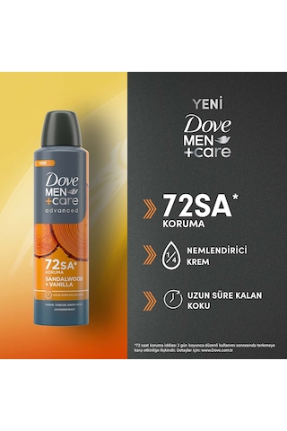 Dove Men +care Advanced Erkek Deodorant Sandalwood Vanilla 150 Ml + Sandalwood + Vanilla Duş Jeli 400 Ml