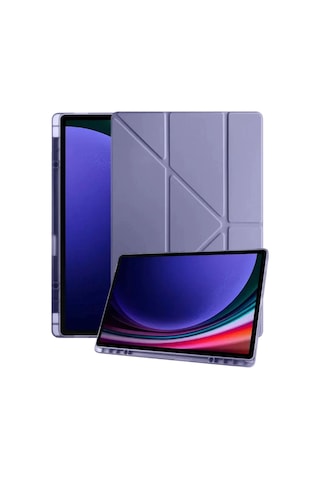 Newface Samsung Galaxy Uyumlu Tab A11 Plus Kalemlikli Mars Tablet Kılıfı - Lavender Arka Kapak
