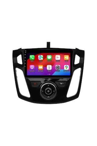 Ford Focus 3 - 3.5 - 4 Tuşsuz Model Siyah Izgaralı Android Multimedya Sistemi 6-128 Myway 2011-2018 9"