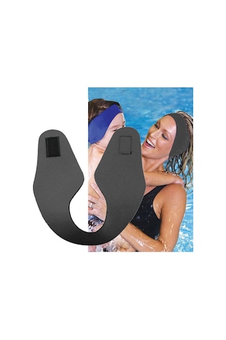 Yüzücü Saç Bandı Siyah Yetişkin için Su Bantı Kulak Koruyucu Çok Renkli