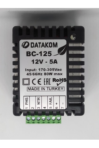 Datakom Bc-125 Akıllı Akü Şarj Cihazı 12 Volt 5 Amper