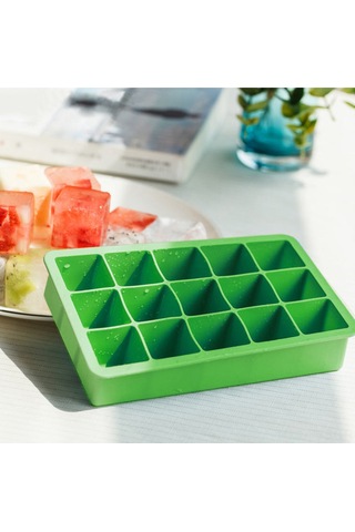 Hfambition Yemek Grade Silikon Buzluk 15 Hücreli Çok Amaçlı Mutfak Gereci - Yeşil Buz, Puding, Çikolata, Jöle İçin Çok Renkli