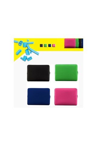 Skycity 15"-15.6" Notebook Ve Ultrabook İçin Siyah, Hızlı Fermuarlı, Yumuşak Yastıklı, Zarf Desenli Koruyucu Çantası Siyah