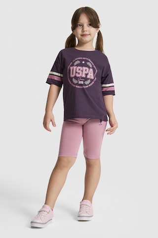 U.S. Polo Assn. Kız Çocuk Mor Pijama Takım 50326610-vr038