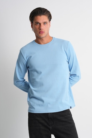 Alexander Gardi Alexandergardı Uzun Kollu Bisiklet Yaka Basic Sweatshirt Mavi